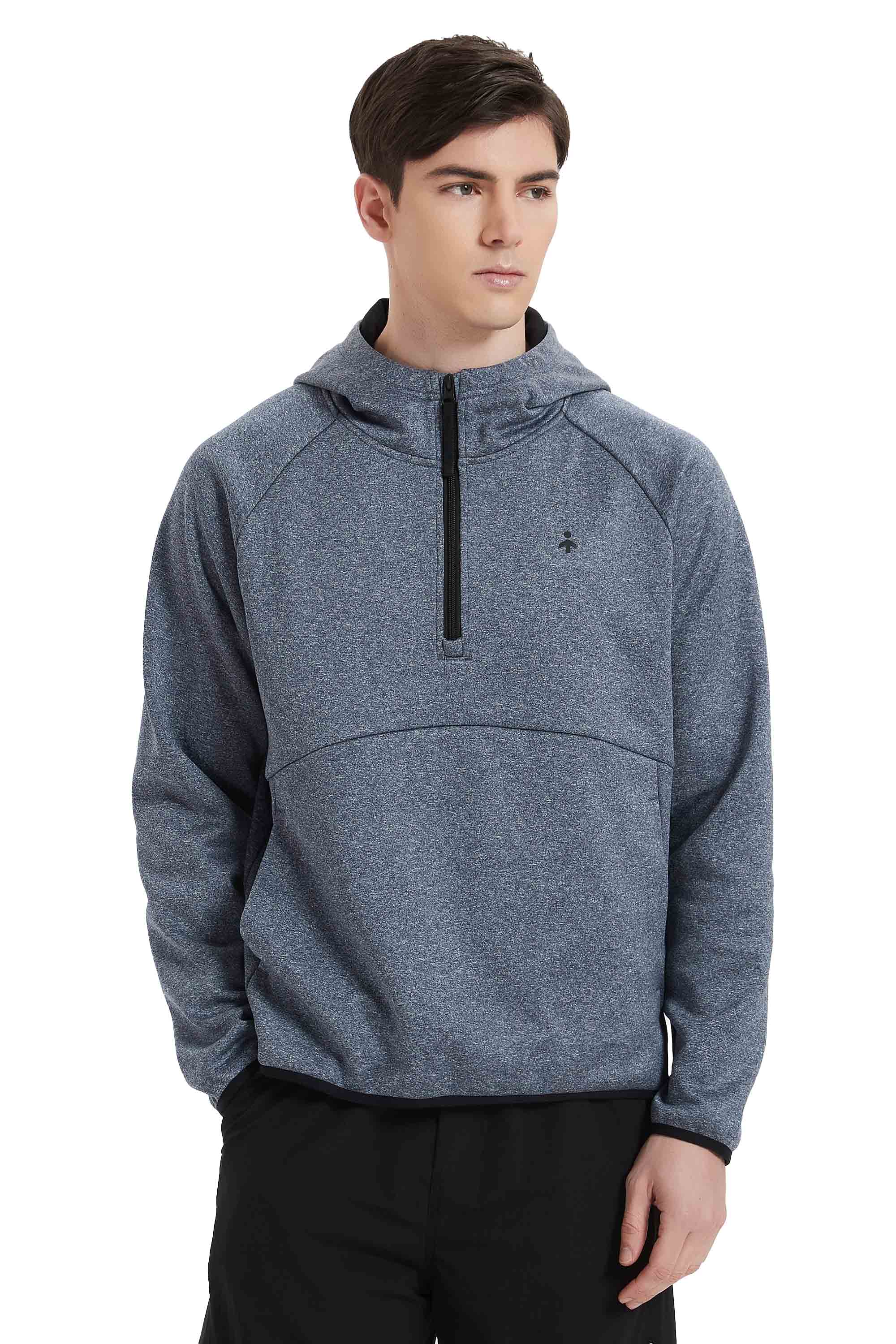 Half Zip Pullover Long Sleeve Sweatshirt #color_navy