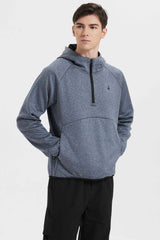 Half Zip Pullover Long Sleeve Sweatshirt #color_navy