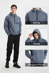 Half Zip Pullover Long Sleeve Sweatshirt #color_navy