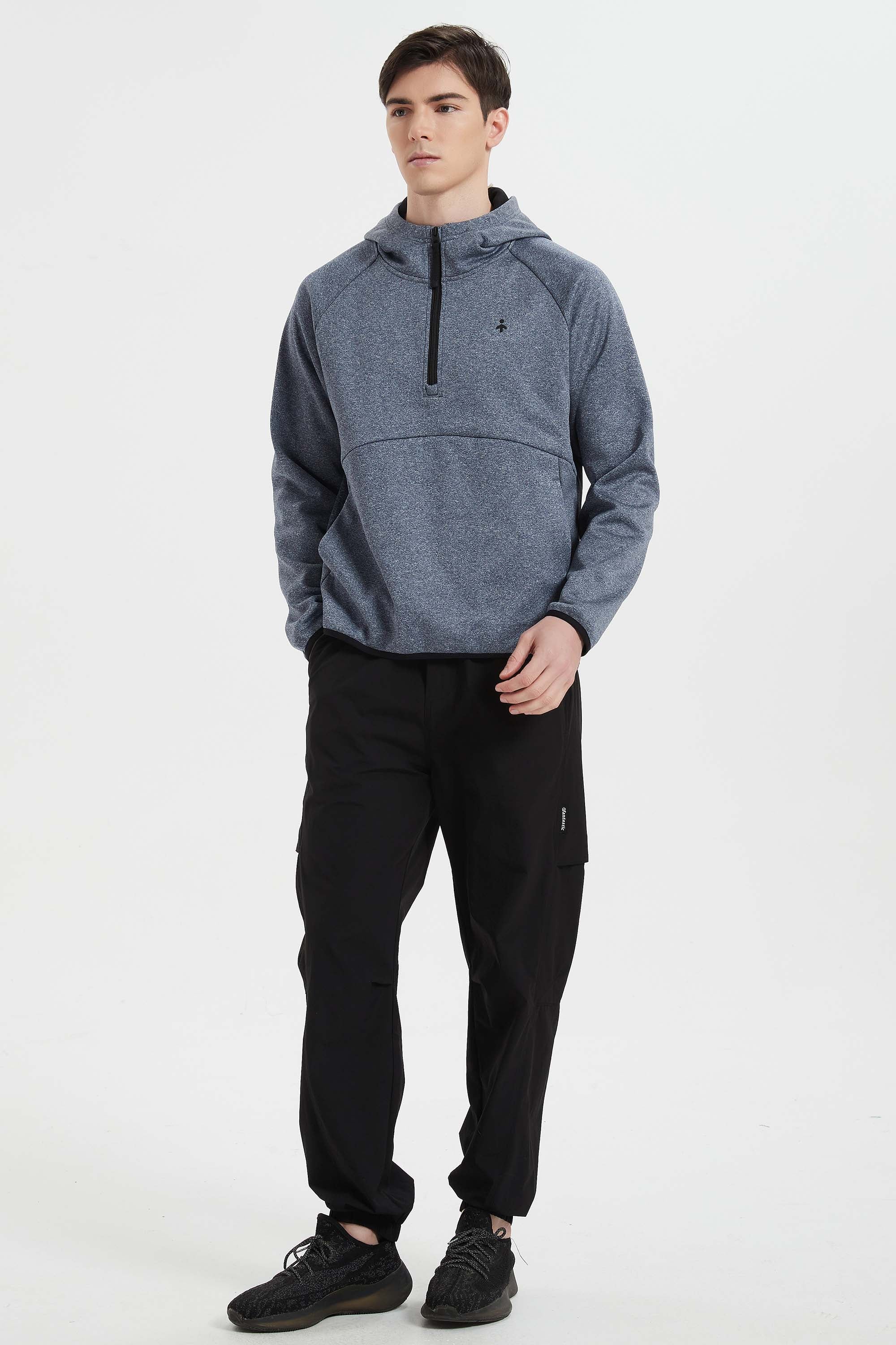 Half Zip Pullover Long Sleeve Sweatshirt #color_navy