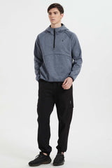 Half Zip Pullover Long Sleeve Sweatshirt #color_navy
