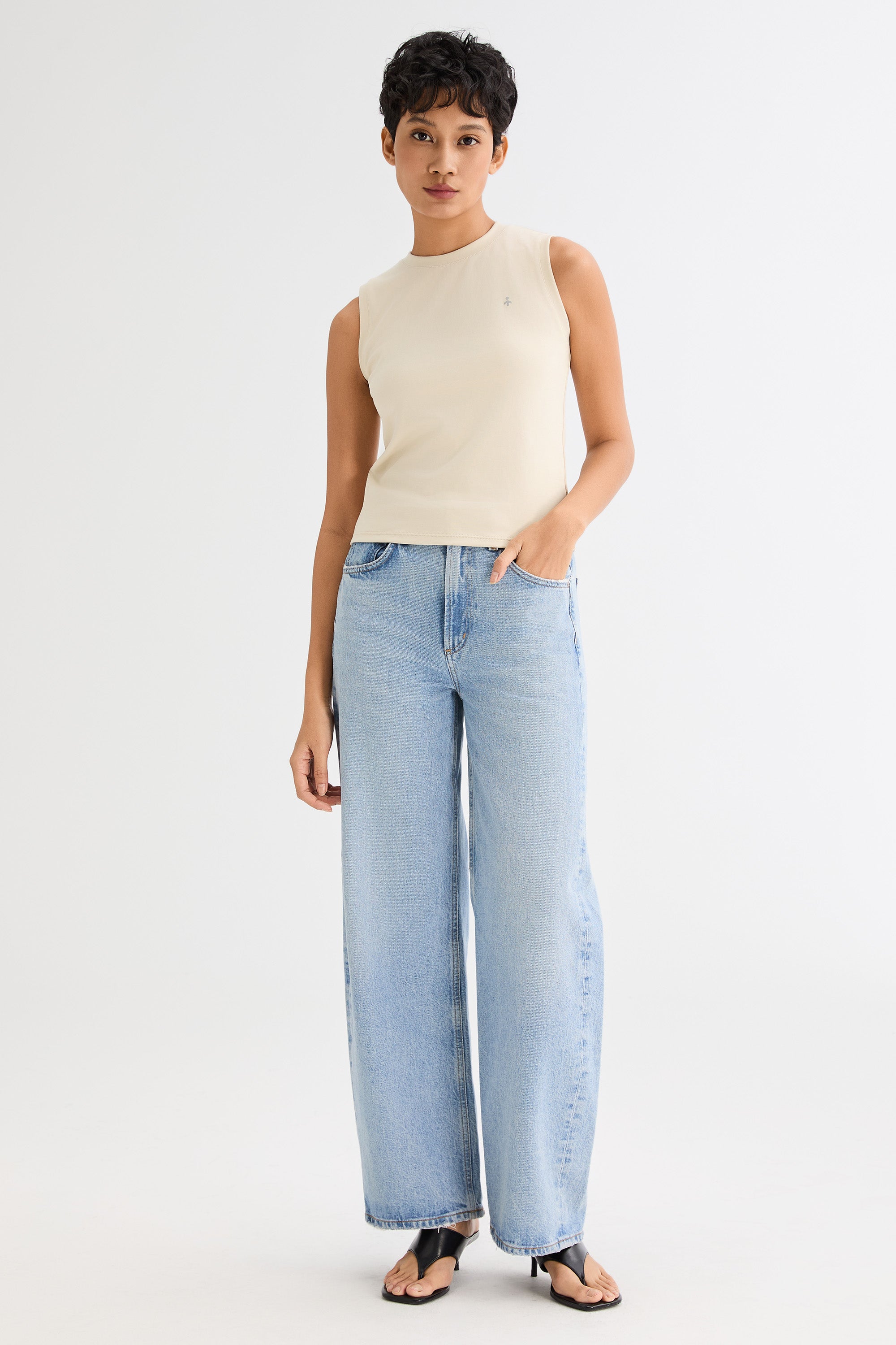 Orolay High Neck Tank Tops Sleeveless Workout #color_khaki