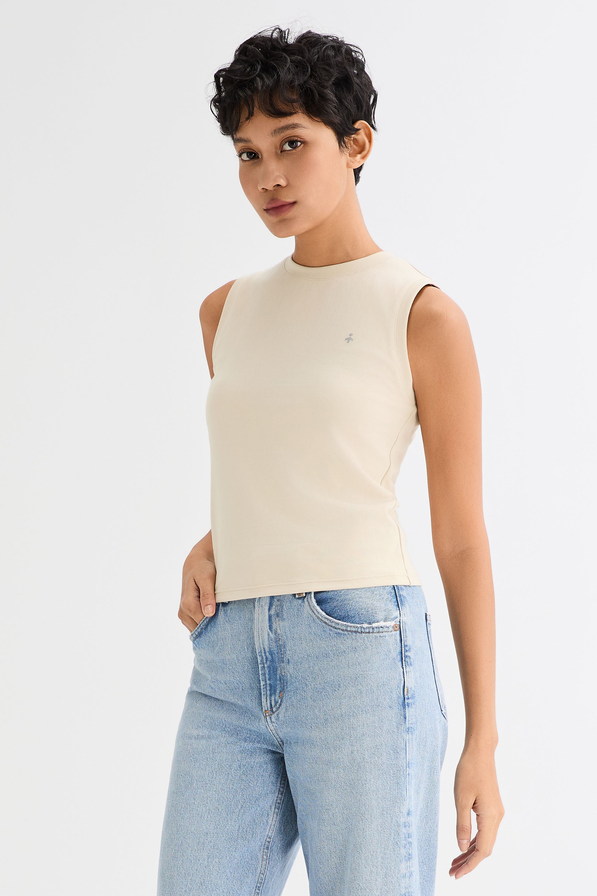 Orolay High Neck Tank Tops Sleeveless Workout #color_khaki