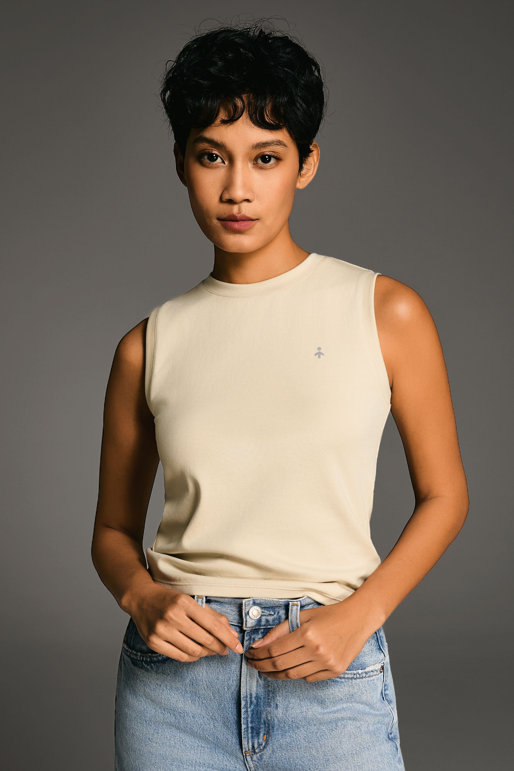 Orolay High Neck Tank Tops Sleeveless Workout #color_khaki