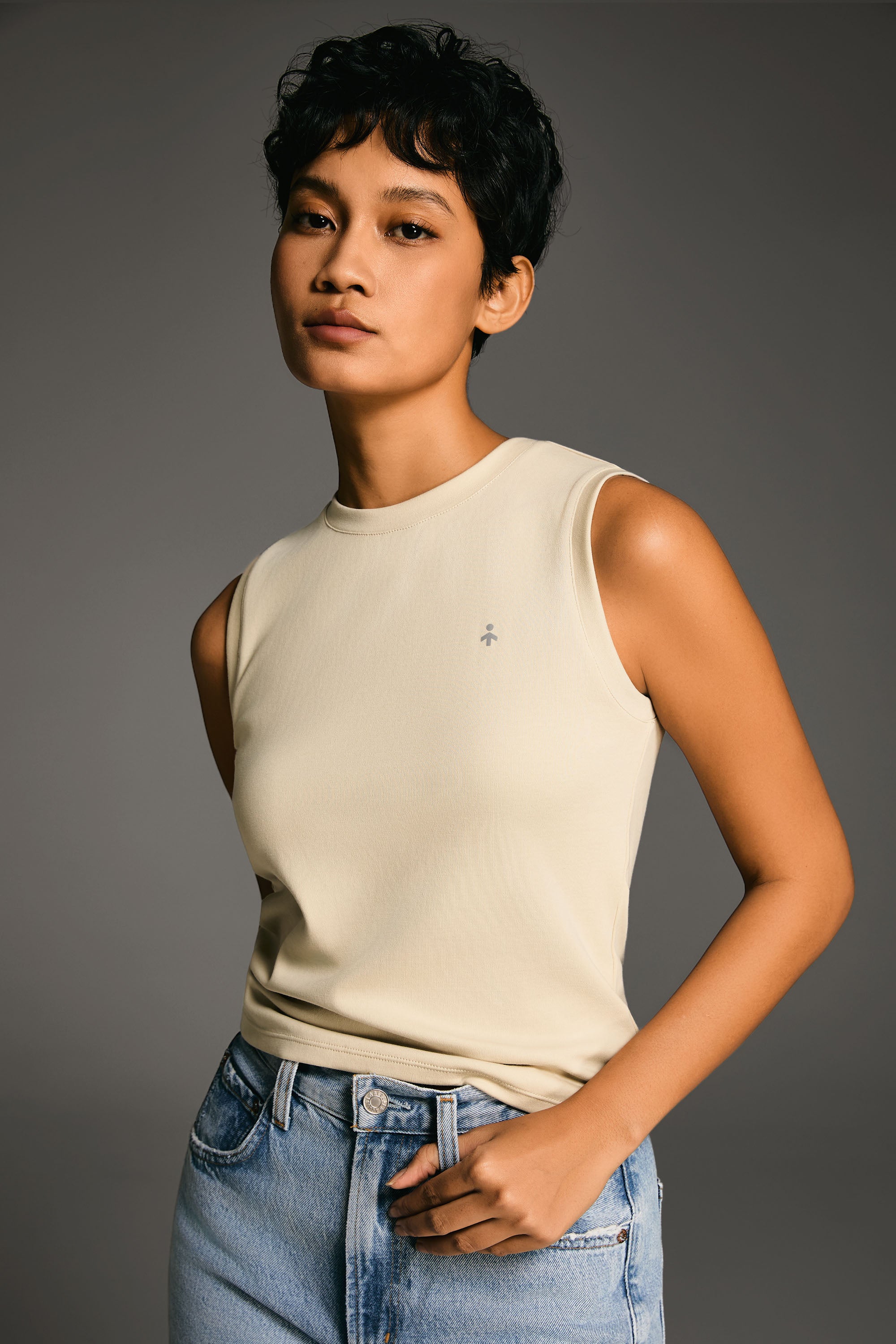 Orolay High Neck Tank Tops Sleeveless Workout #color_khaki