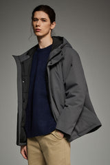 Hooded Lightweight Cropped Everyday Puffer Orolay #color_gray