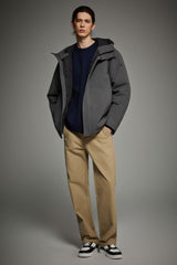 Hooded Lightweight Cropped Everyday Puffer Orolay #color_gray