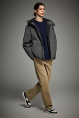 Hooded Lightweight Cropped Everyday Puffer Orolay #color_gray