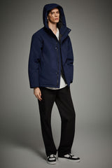 Hooded Lightweight Cropped Everyday Puffer Orolay #color_navy