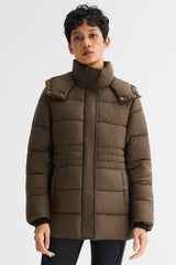 Orolay Hooded Quilted Everyday Puffer Jacket #color_coffee