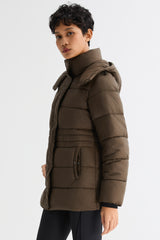Orolay Hooded Quilted Everyday Puffer Jacket #color_coffee