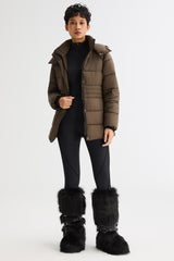Orolay Hooded Quilted Everyday Puffer Jacket #color_coffee