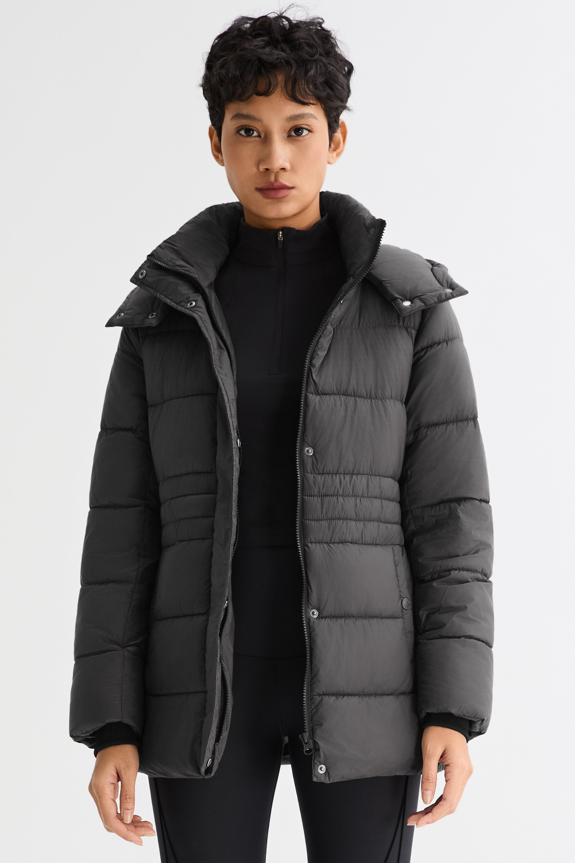 Orolay Hooded Quilted Everyday Puffer Jacket #color_gray