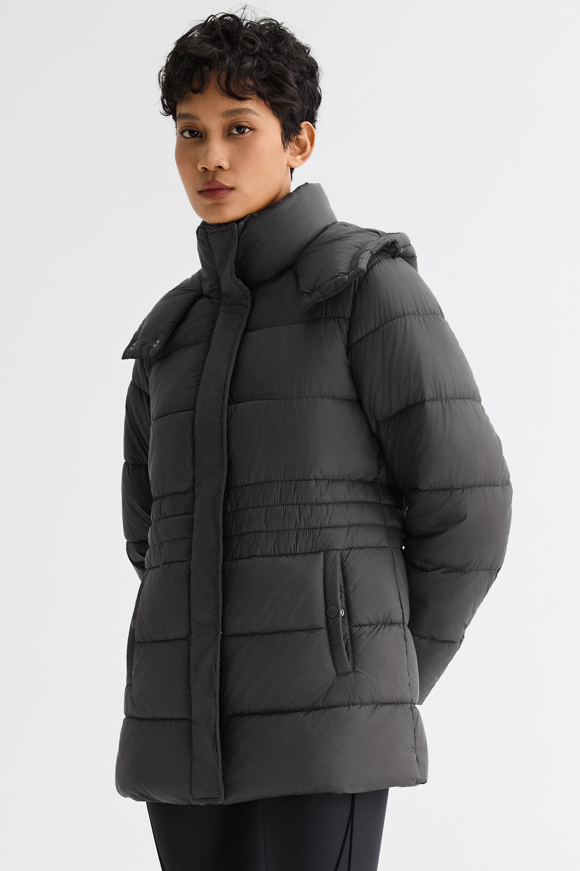 Orolay Hooded Quilted Everyday Puffer Jacket #color_gray