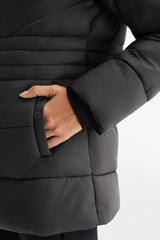 Orolay Hooded Quilted Everyday Puffer Jacket #color_black