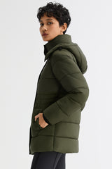 Orolay Hooded Quilted Everyday Puffer Jacket #color_olive