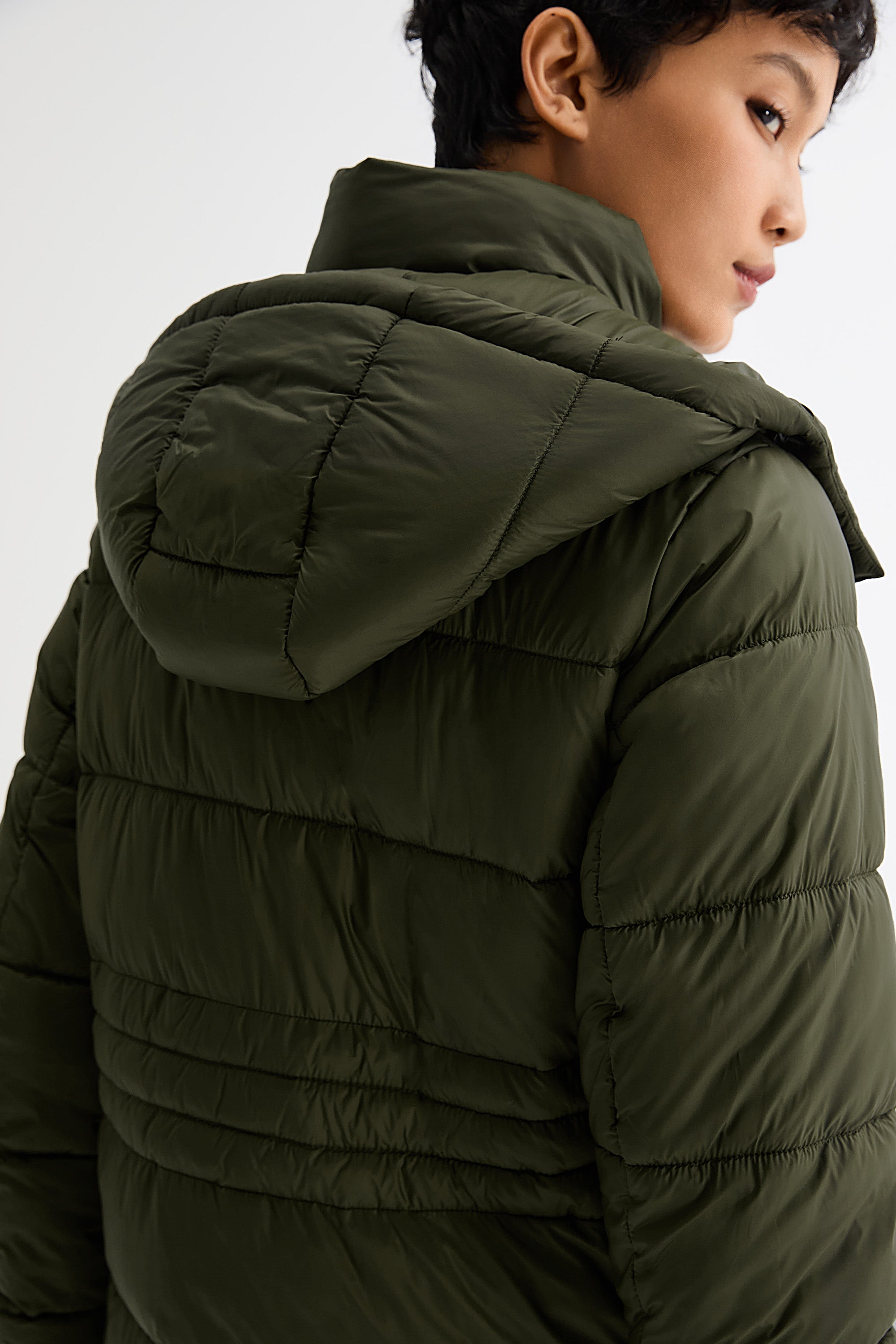 Orolay Hooded Quilted Everyday Puffer Jacket #color_olive