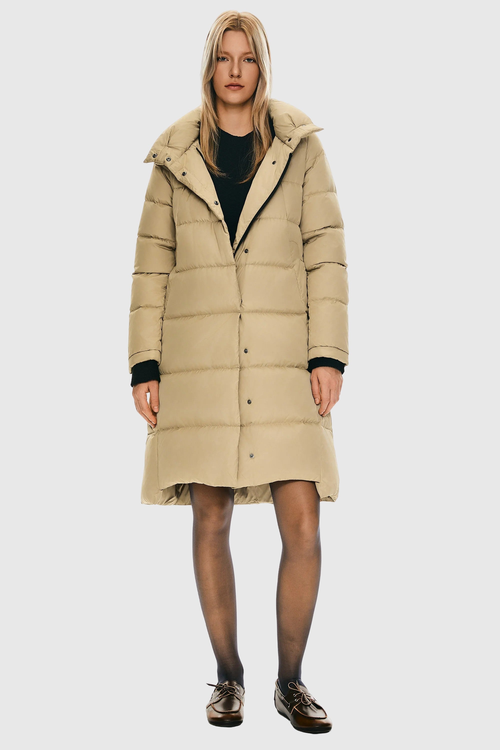 Hooded Winter Two - Way Zipper Down Coat - Orolay, #color_Summer Melon