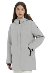 Hooded Winter Warm Parka Full Zip Lightweight #color_gray