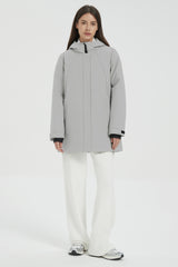 Hooded Winter Warm Parka Full Zip Lightweight #color_gray