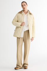 Straight Cut Lightweight Down Jacket orolay #color_beige