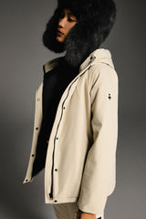 Lightweight Cropped Everyday Parka Jacket orolay #color_beige