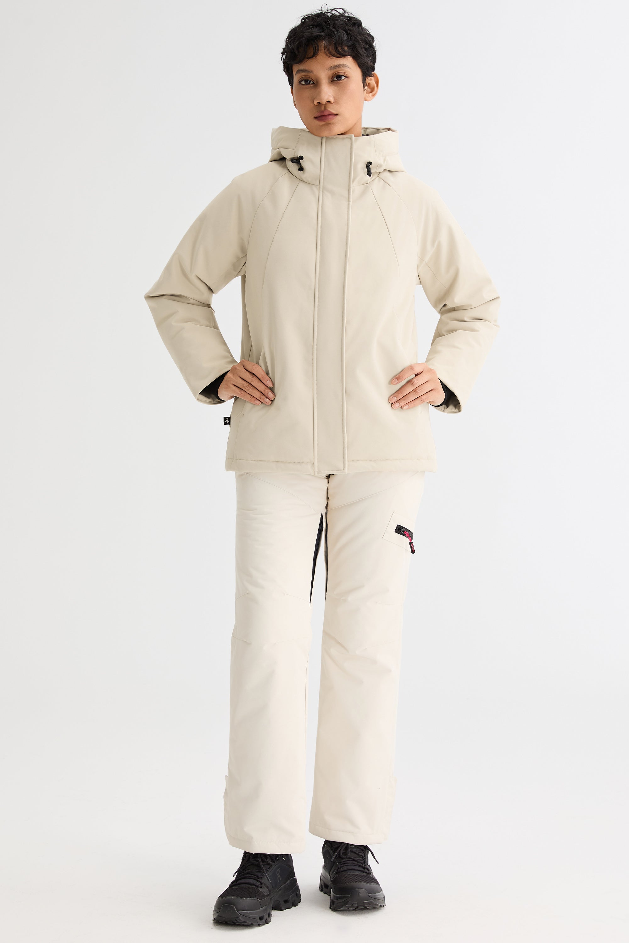 Lightweight Cropped Everyday Parka Jacket orolay #color_beige