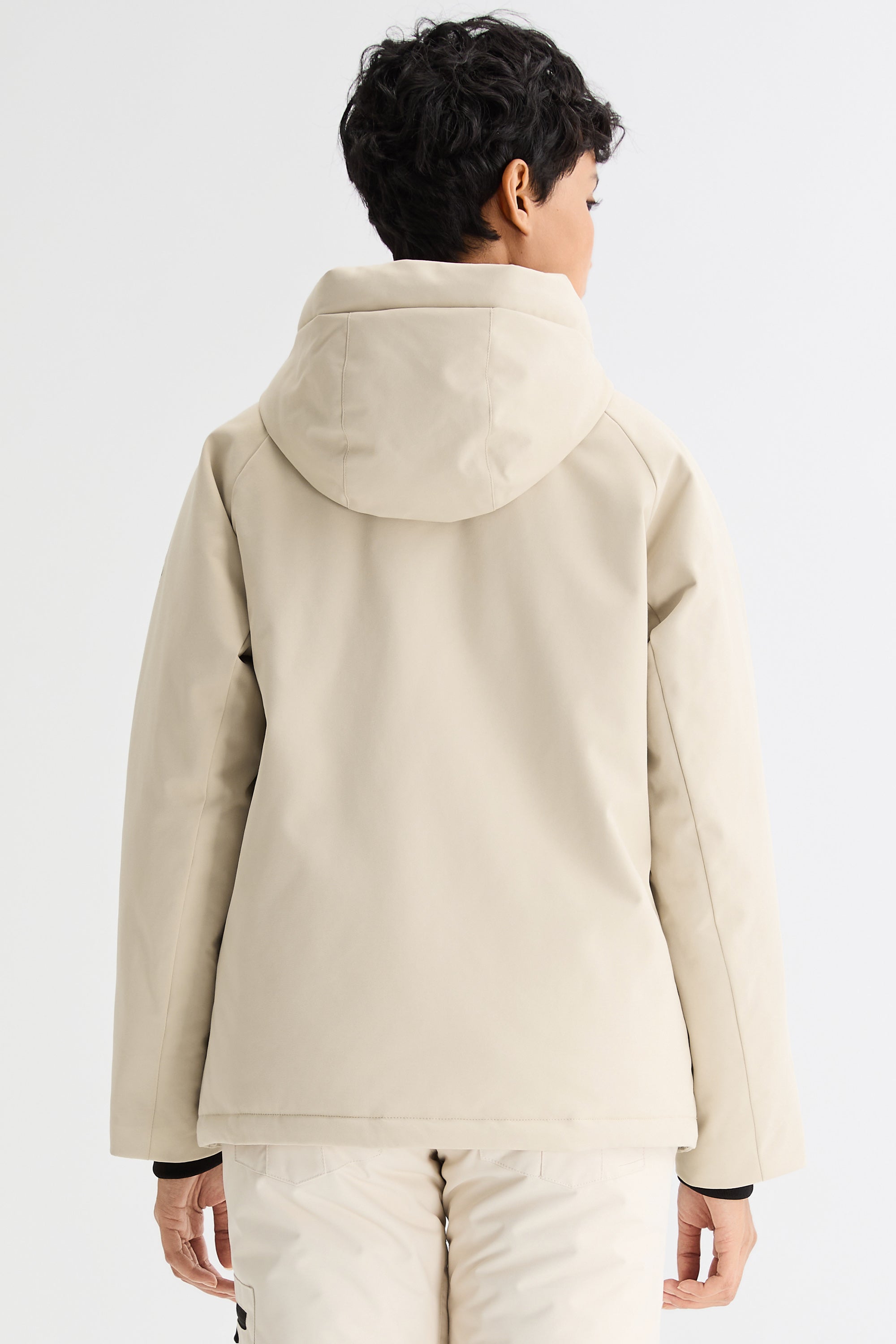 Lightweight Cropped Everyday Parka Jacket orolay #color_beige