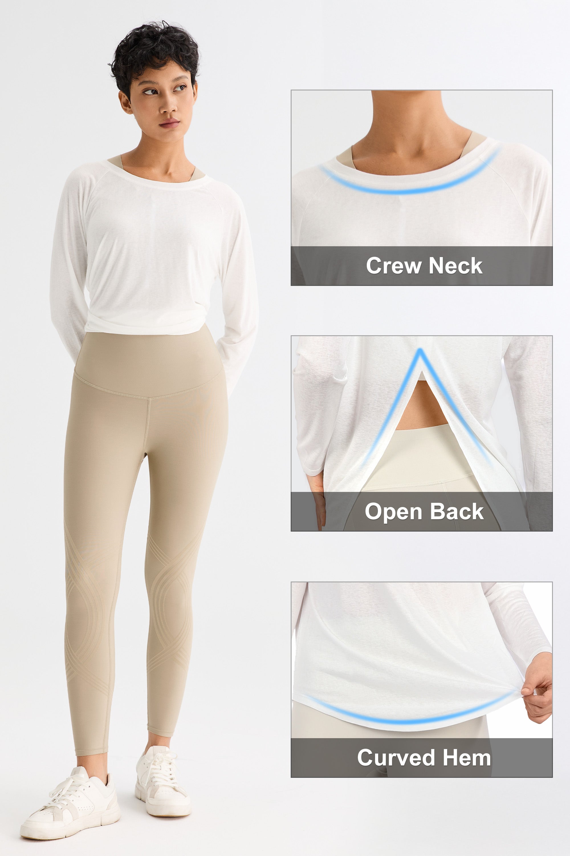 Orolay-Lightweight Long Sleeve Top-Lightweight Long Sleeve Top - Orolay, #color_White