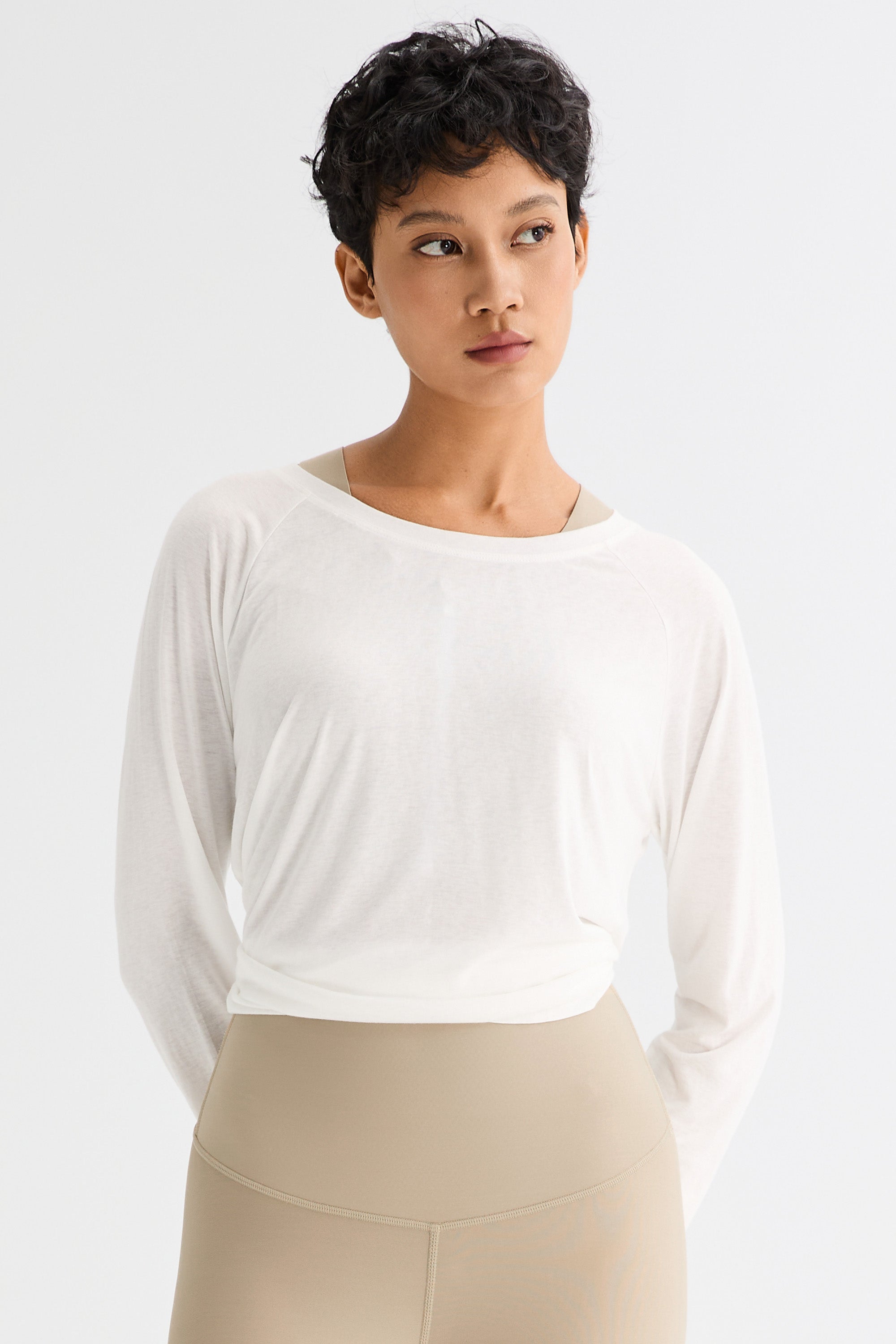 Orolay-Lightweight Long Sleeve Top-Lightweight Long Sleeve Top - Orolay, #color_White