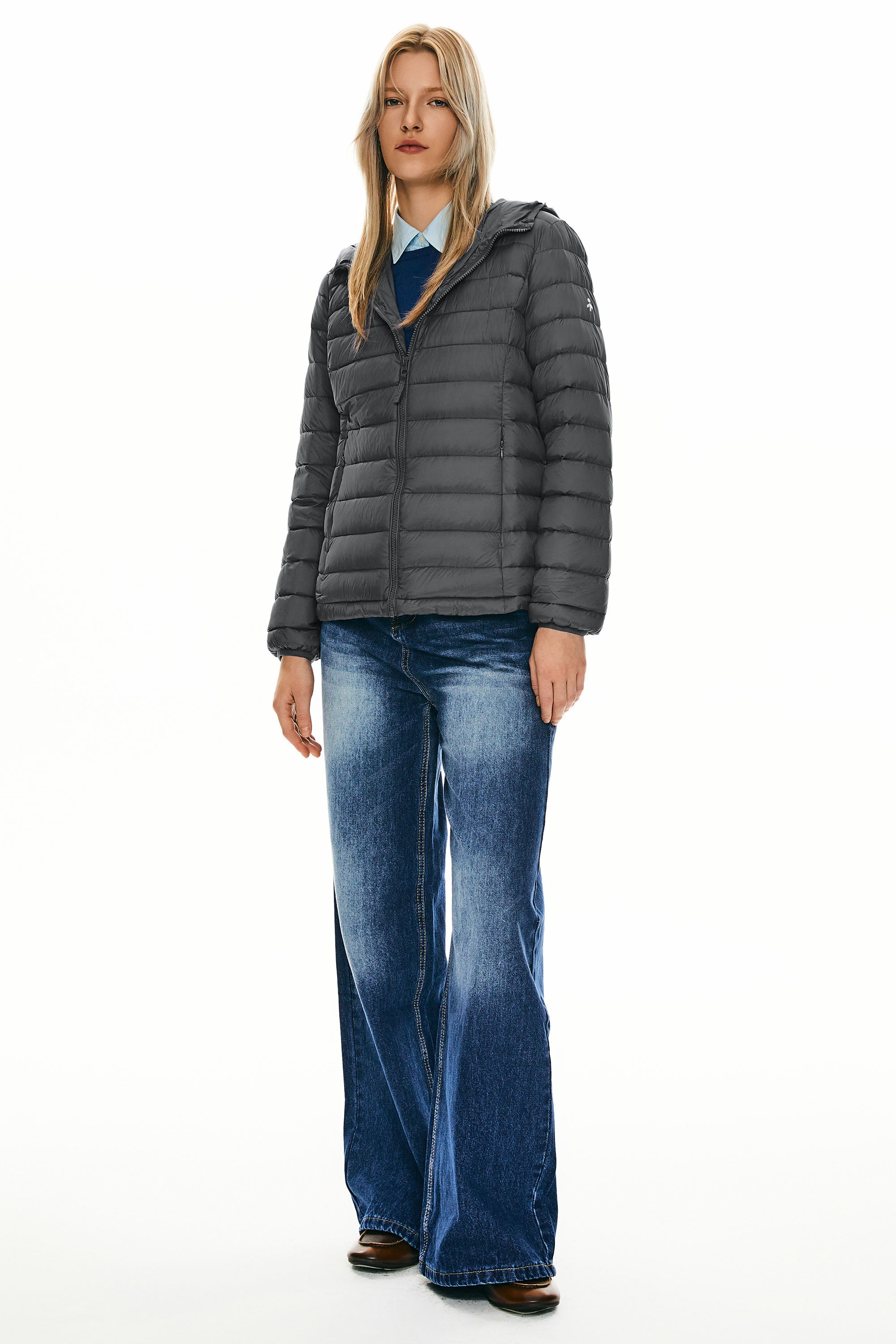 Orolay-Lightweight Packable Down Jacket with Stand Collar-#color_darkgray