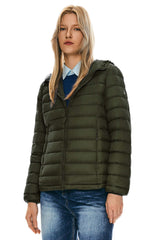 Orolay-Lightweight Packable Down Jacket with Stand Collar-#color_armygreen