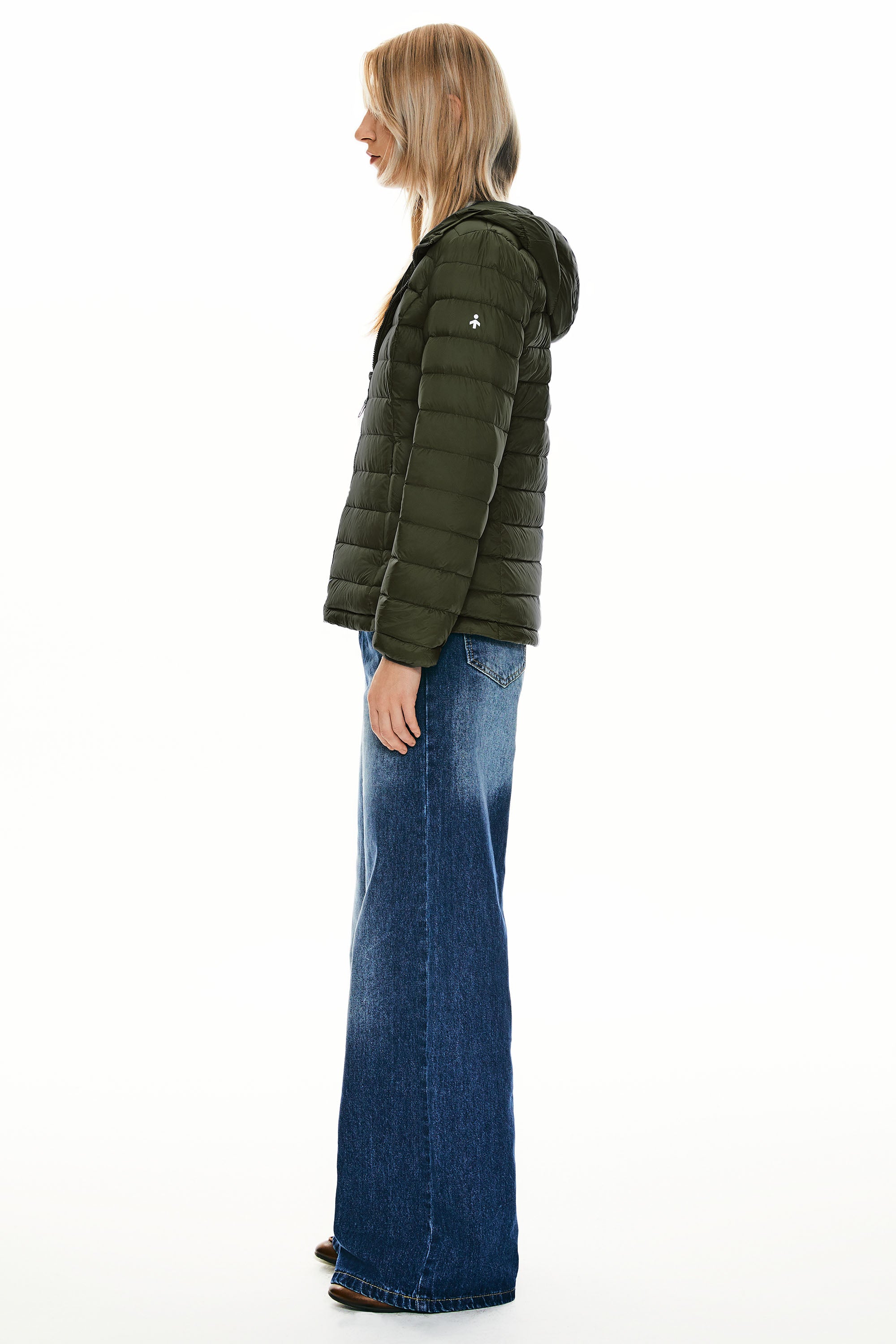 Orolay-Lightweight Packable Down Jacket with Stand Collar-#color_armygreen