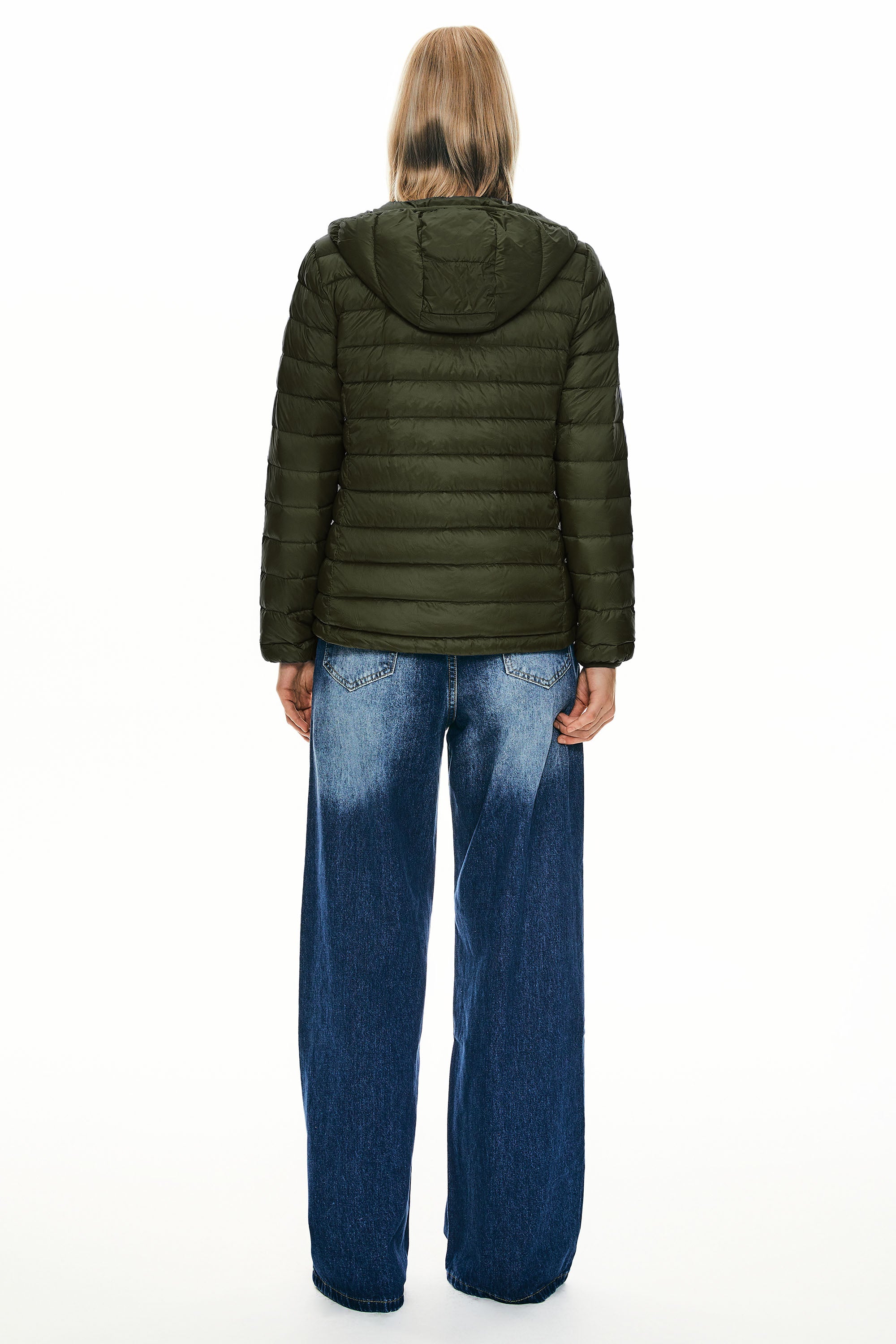 Orolay-Lightweight Packable Down Jacket with Stand Collar-#color_armygreen