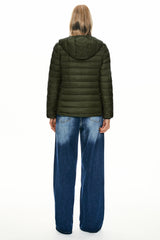 Orolay-Lightweight Packable Down Jacket with Stand Collar-#color_armygreen