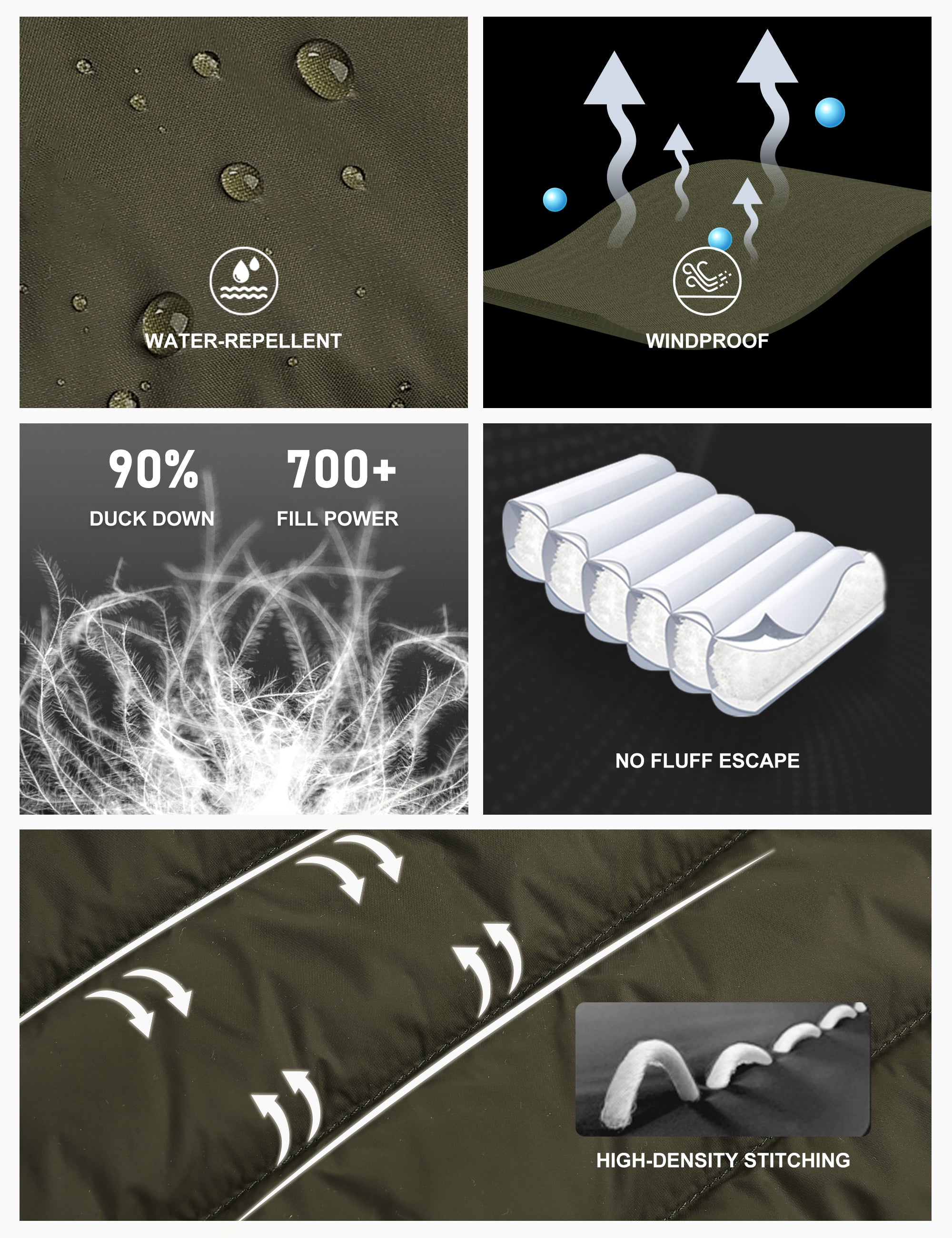 Orolay-Lightweight Packable Down Jacket with Stand Collar-#color_Black,True Blue,Sea Turtle,