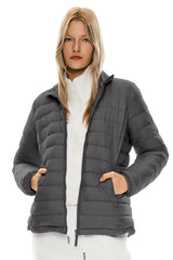 Orolay-Lightweight Packable Down Jacket with Stand Collar-#color_darkgray