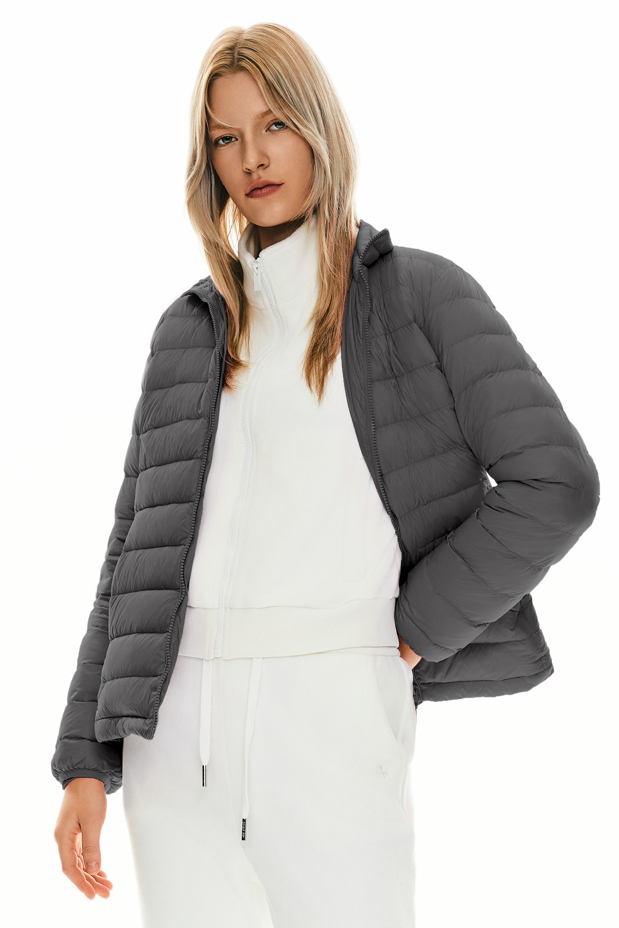 Orolay-Lightweight Packable Down Jacket with Stand Collar-#color_darkgray