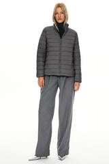Orolay-Lightweight Packable Down Jacket with Stand Collar-#color_darkgray