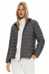 Orolay-Lightweight Packable Down Jacket with Stand Collar-#color_darkgray