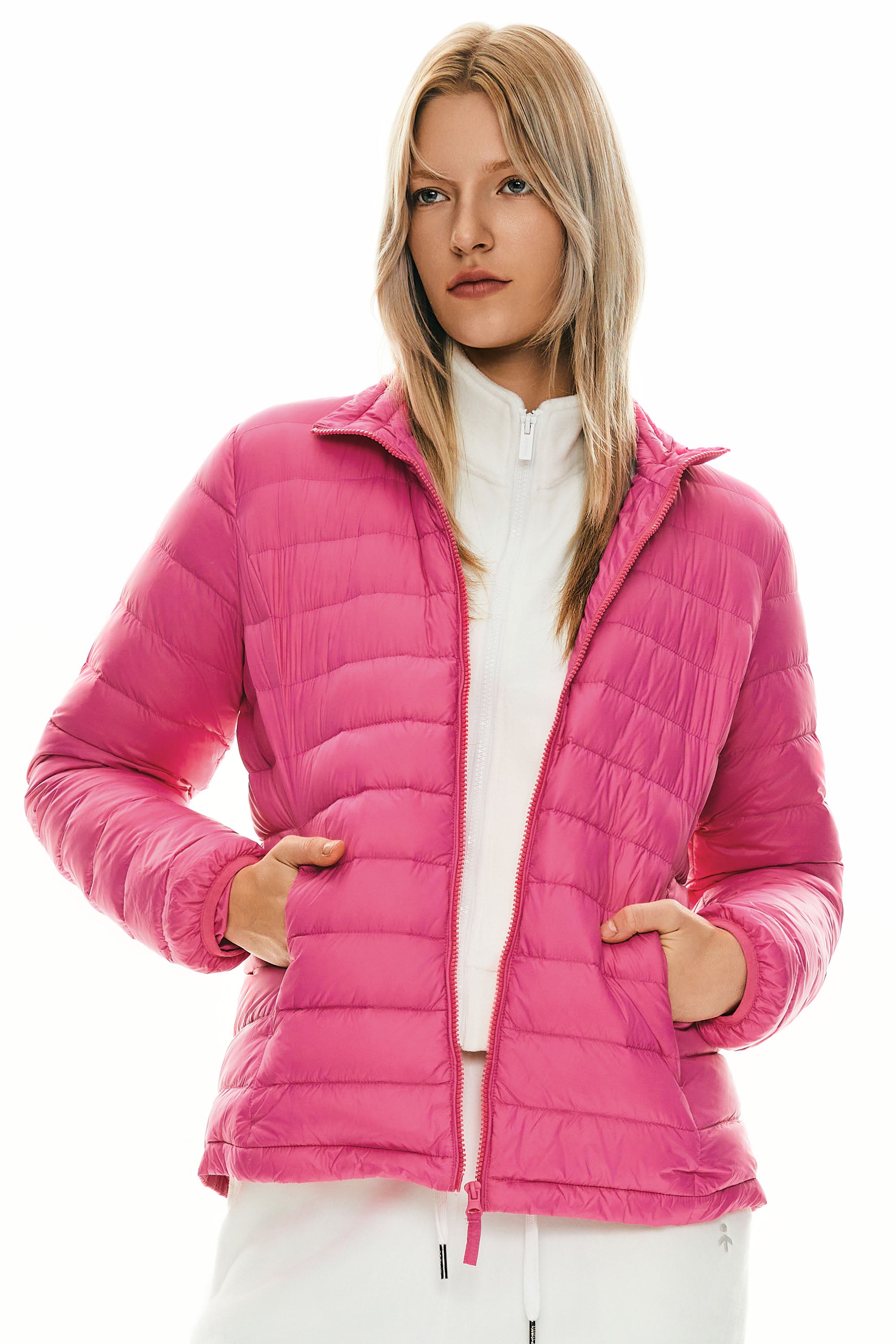 Lightweight Quilted Packable Down Jacket - Orolay, #color_Pink