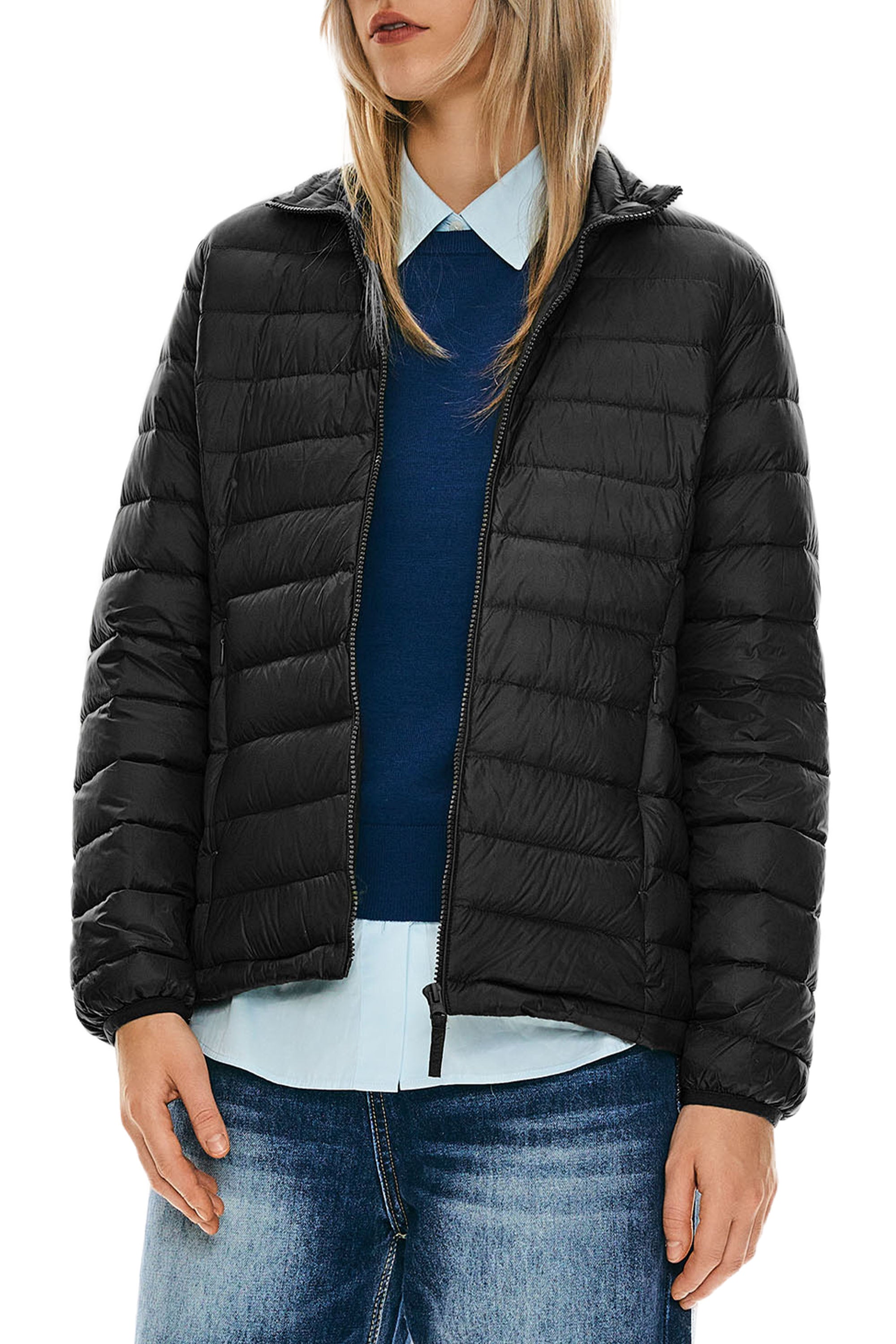 Lightweight Quilted Packable Down Jacket - Orolay, #color_Black