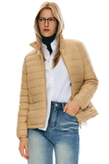 Lightweight Quilted Packable Down Jacket - Orolay, #color_khaki