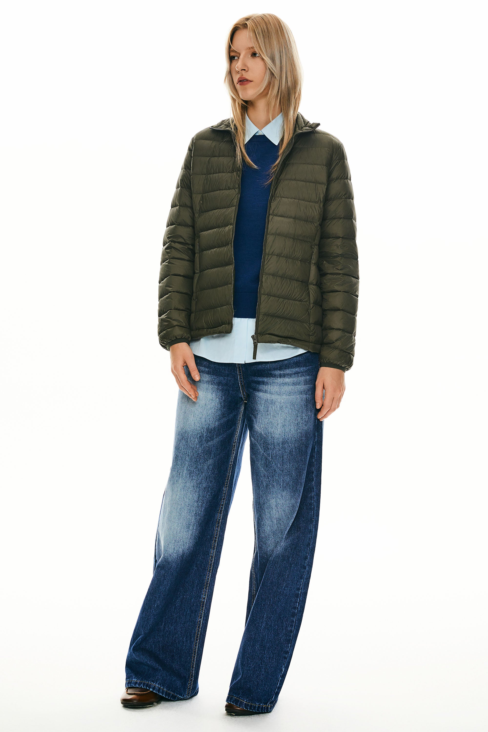 Lightweight Quilted Packable Down Jacket - Orolay, #color_armygreen