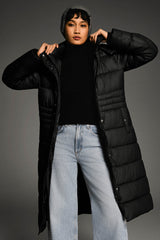 Orolay Long Hooded Quilted Puffer Jacket #color_black