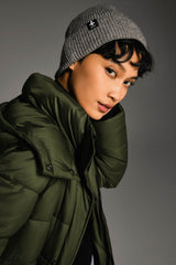 Orolay Long Hooded Quilted Puffer Jacket #color_olive