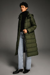 Orolay Long Hooded Quilted Puffer Jacket #color_olive
