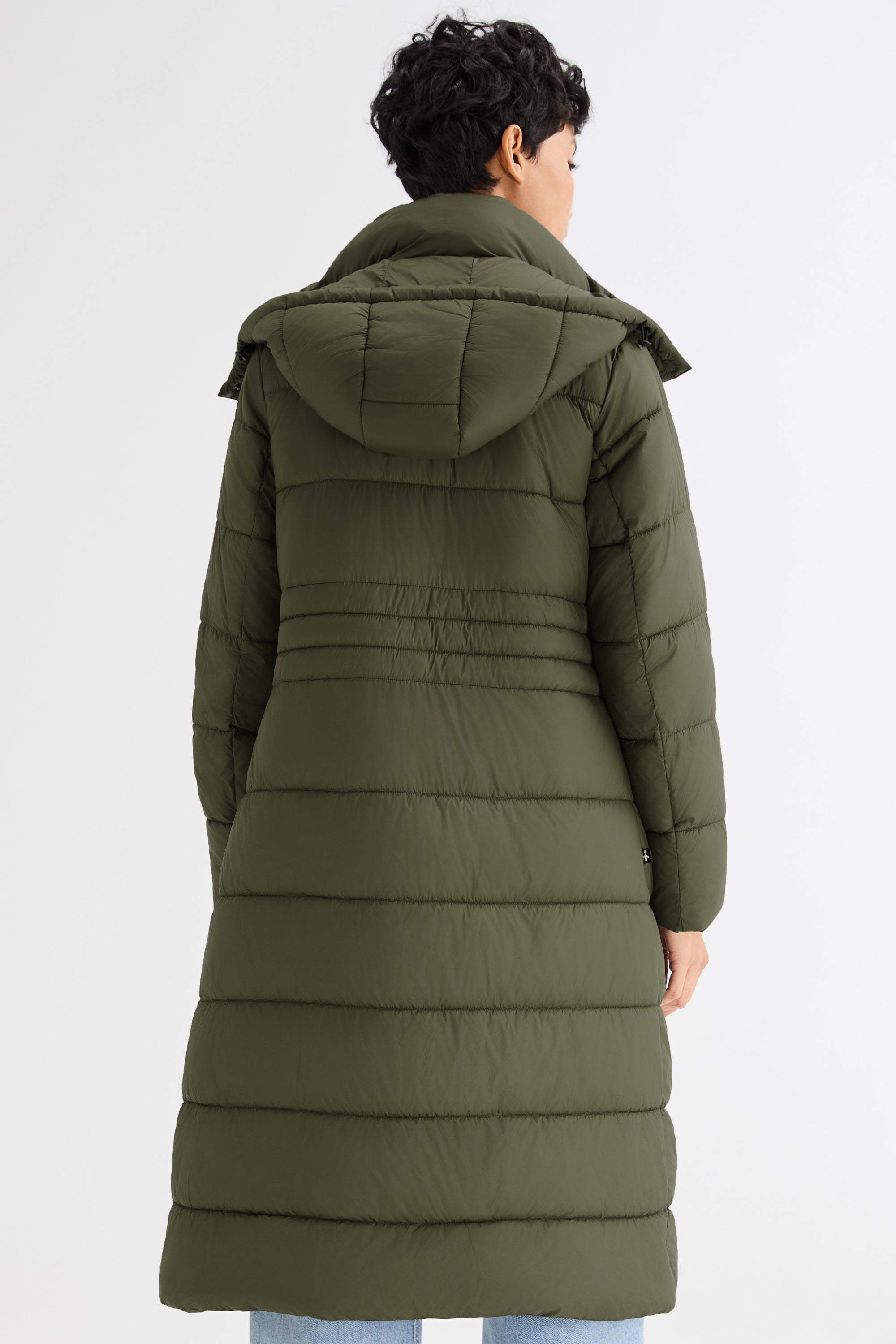 Orolay Long Hooded Quilted Puffer Jacket #color_olive