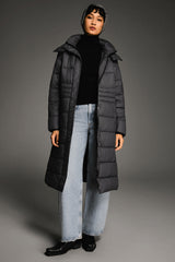 Orolay Long Hooded Quilted Puffer Jacket #color_gray