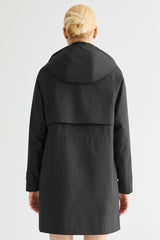 Orolay-Long Hooded Windbreaker-#color_black
